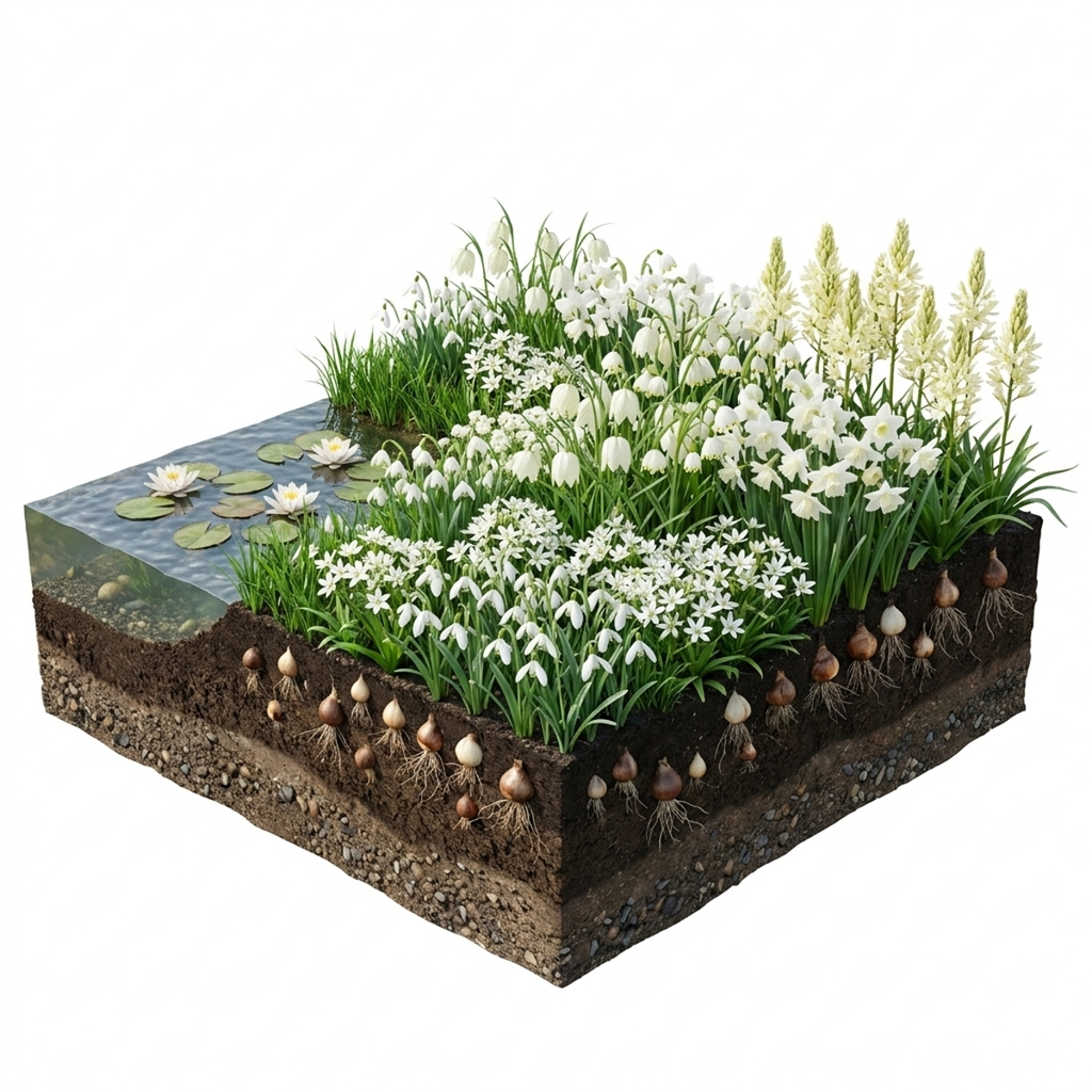 AQUA BULBS White Mix - Witte Bloembollen