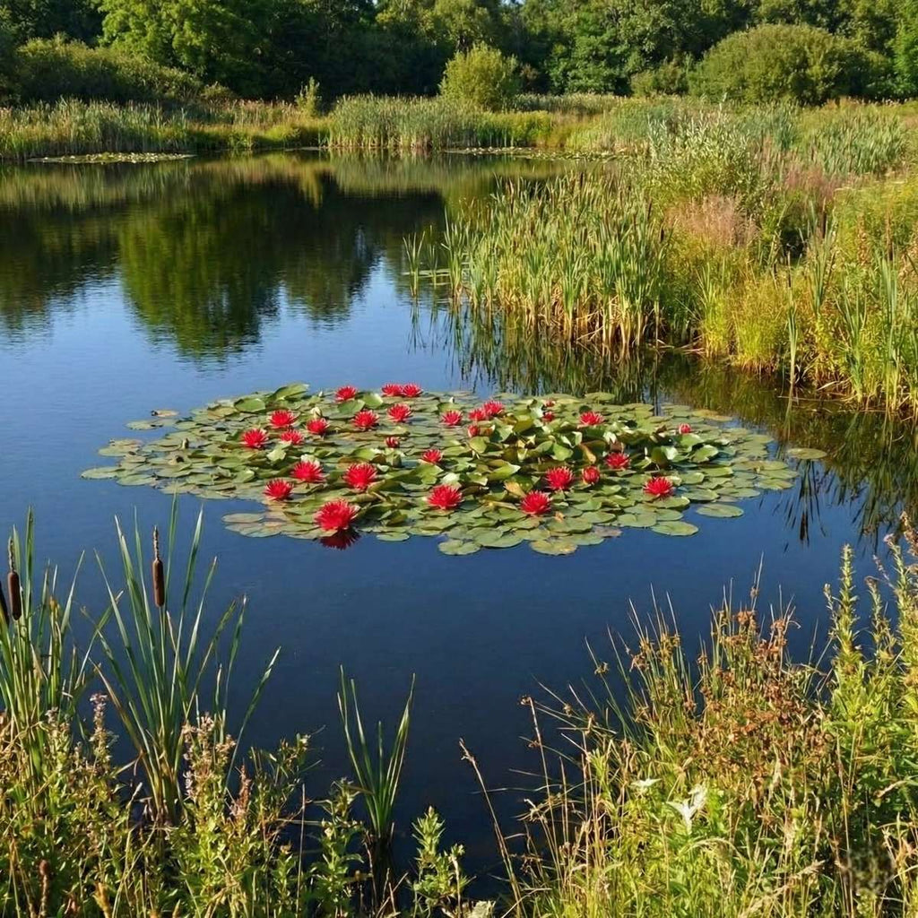 Rood Waterlelie Veld