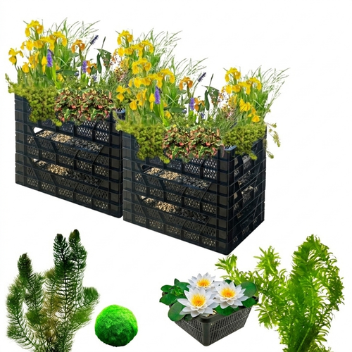 Biofilter 2 torens + Zuurstofplanten en Waterlelies